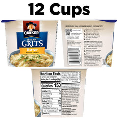 Quaker prepared cup of butter flavor grits, quick hot breakfast ready