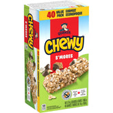 Quaker Chewy front packaging showing bar count and s'mores imagery for quick identification and pantry benefit