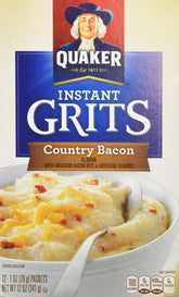 Quaker front packet showing product branding and quick-heat convenience