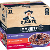 Quaker front packaging showing variety pack and benefits