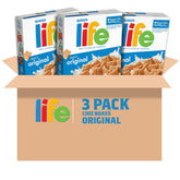 Quaker Life front packaging showing three 13oz boxes and label benefit