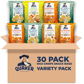 Quaker front packaging showing variety pack and convenience benefit