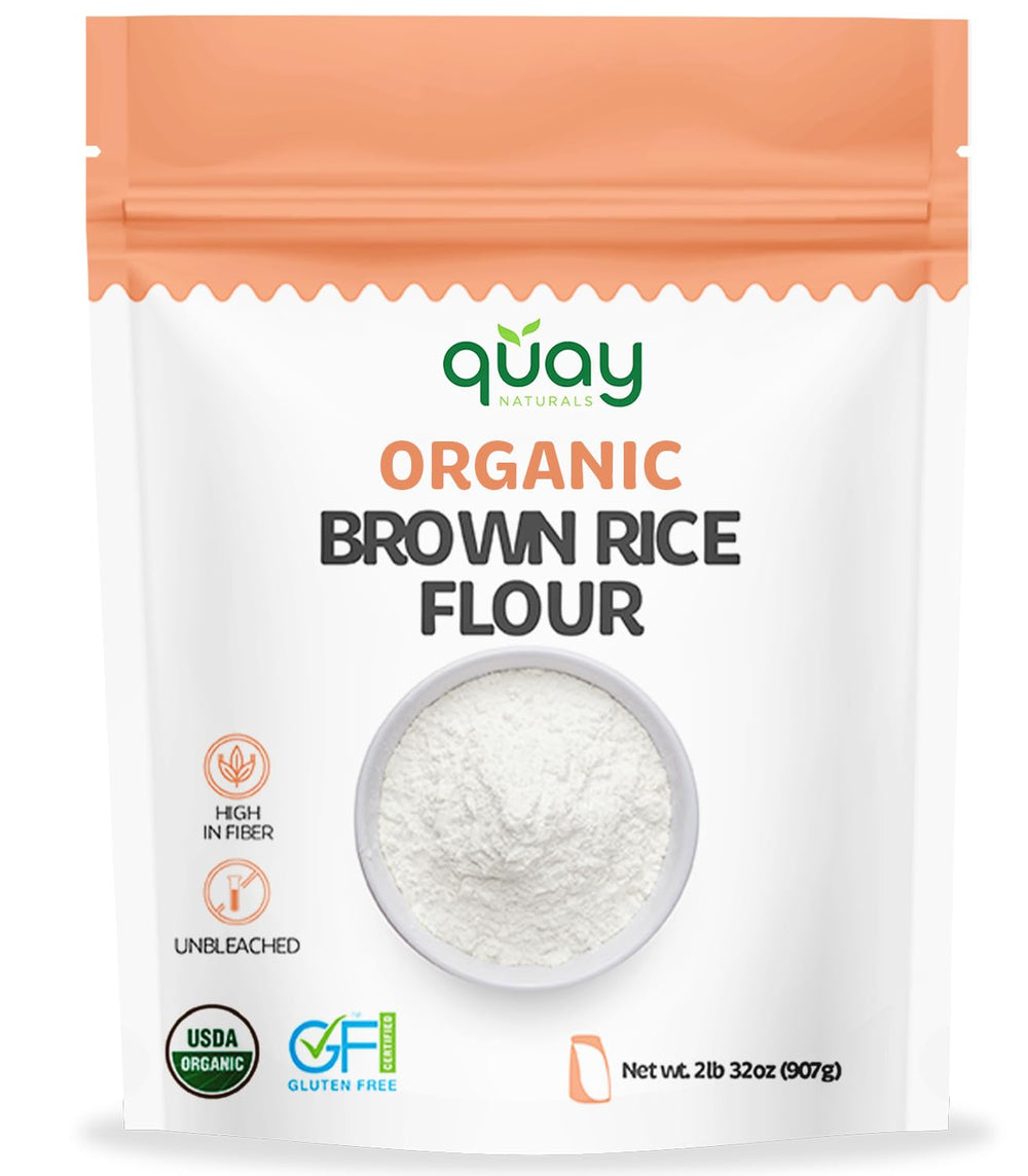 Quay Naturals front of package showing organic 2 lb bag and product benefits
