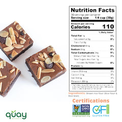 Quay Naturals scooping flour from bag demonstrating easy measuring and pouring