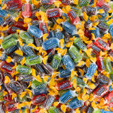 QUEEN CITY CANDY CAVE front of 1 lb bag showing product and branding benefits freshness