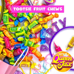 QUEEN JAX individually wrapped candies in a pile for hygienic sharing