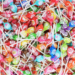 QUEEN CITY CANDY CAVE front packaging showing assorted Charms mini pops and branding benefit convenience