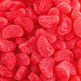 QUEEN CITY CANDY CAVE front packaging showing resealable 1 lb bag and cherry slices for easy storage