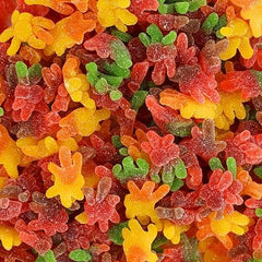 QUEEN CITY CANDY CAVE front packaging showing 1 lb bag and spooky spider shapes for easy serving