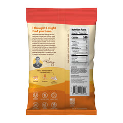 Quinn open bag pouring nuggets for convenient on-the-go snacking