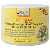 Quoc Viet Foods front packaging showing 10 oz chicken pho base and convenience