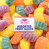 R.U.S. Candy front package showing 2 lb bag and colorful slices for convenient bulk use