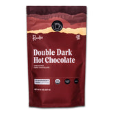 Raaka front bag showing organic label and rich dark cocoa benefits