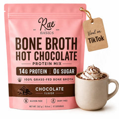 Rae Basics front packaging showing starter cup and chocolate benefit