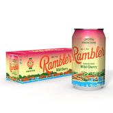 RAMBLER wild cherry front packaging shows refreshed beverage and eco message