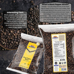 Rani Brand peppercorns on a spoon illustrating easy measuring and portion control benefit