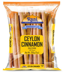 Rani Brand Ceylon cinnamon front packaging showing weight and count for fresh use