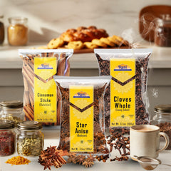 Rani Brand close-up of cassia cinnamon sticks highlighting rich aroma and baking use