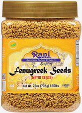 Rani Brand fenugreek 25oz jar front view showing packaging and label benefits