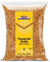 Rani Brand fenugreek seeds front packaging showing weight and origin, preserves freshness