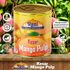 Rani Brand close-up of mango pulp texture showcasing smooth consistency benefit