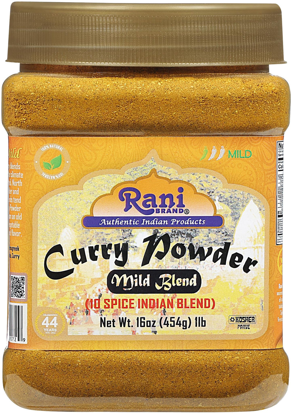 Rani brand front jar showing label and 1 lb size for consistent flavor
