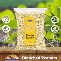 Rani Brand peanuts next to measuring scale showing 5 lb bulk convenience