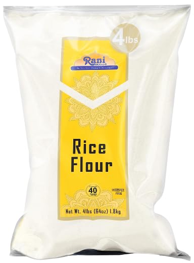 Rani Brand front packaging showing 64oz bulk flour, reliable pantry staple benefit