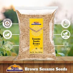 Rani Brand sesame seeds sprinkled on freshly baked bread for extra crunch