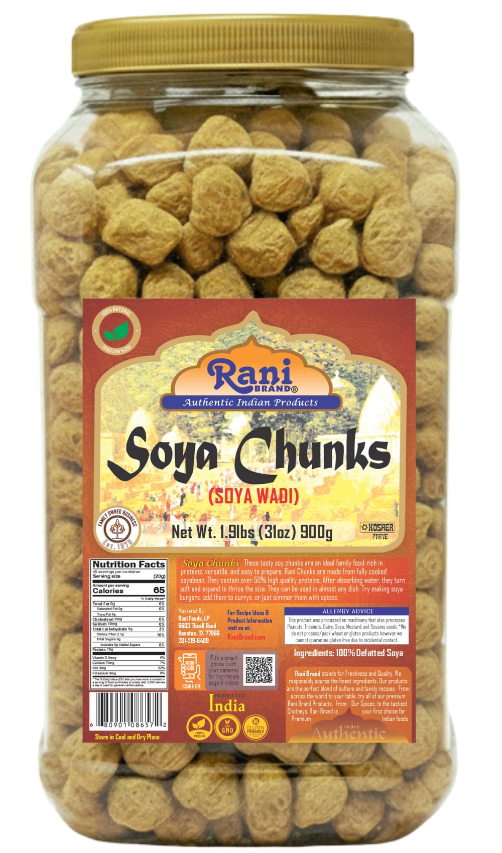 Rani Brand front packaging showing jar and product benefits