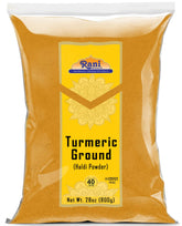 Rani Brand front packaging showing 28oz turmeric for dependable pantry supply