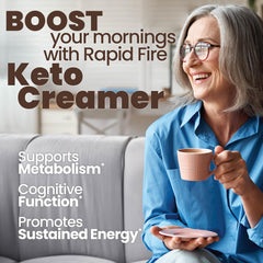 Rapid Fire creamer texture close-up highlighting creamy consistency and mixing benefit