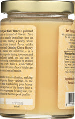 Rare Hawaiian honey opalescent surface visible from top for silky texture