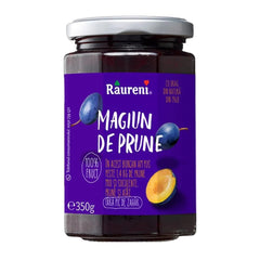 Raureni jar front packaging showing label and natural plum flavor benefit