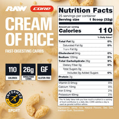 RAW close-up of creamy powder texture highlighting quick-digesting carbs
