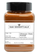 Raw Essentials front packaging showing 8 oz jar and label, conveys authentic flavor