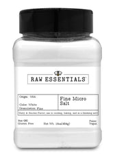 Raw Essentials front bottle showing 16 oz packaging and clear label for pantry convenience