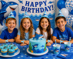 RBBZ Party close-up of shark candy detail highlighting texture and colorful design for playful appeal