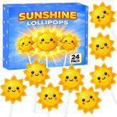 RBBZ Party front packaging showing 24 individually wrapped sun lollipops, easy party use