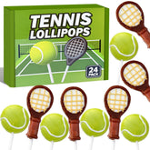 RBBZ Party front packaging showing 24 tennis-shaped lollipops and quick party-ready benefit