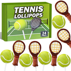 RBBZ Party front packaging showing 24 tennis-shaped lollipops and quick party-ready benefit