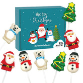 RBBZ Party front packaging showing 24 festive lollipops and bright holiday visuals