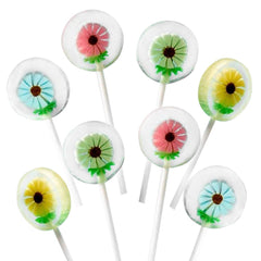 RBBZ Party front packaging showing colorful wrapped flower lollipops for parties