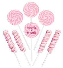rbbz party front packaging showing 24 individually wrapped pink lollipops ideal for events