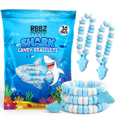 RBBZ Party front packaging showing 30-count bulk value pack and bright shark graphics for easy party prep