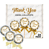 RBBZ Party front packaging showing 24 wrapped thank you lollipops and convenience