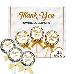 RBBZ Party front packaging showing 24 wrapped thank you lollipops and convenience