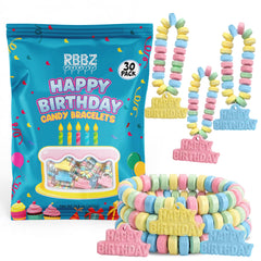 RBBZ Party front packaging showing 30-count value pack and bright birthday colors