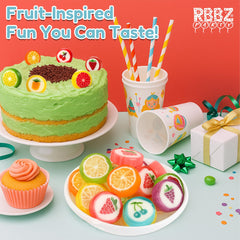 RBBZ Party glass jar display on table showcasing variety for candy buffet decoration