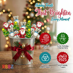 RBBZ Party lollipops tucked into Christmas stockings adding instant holiday charm